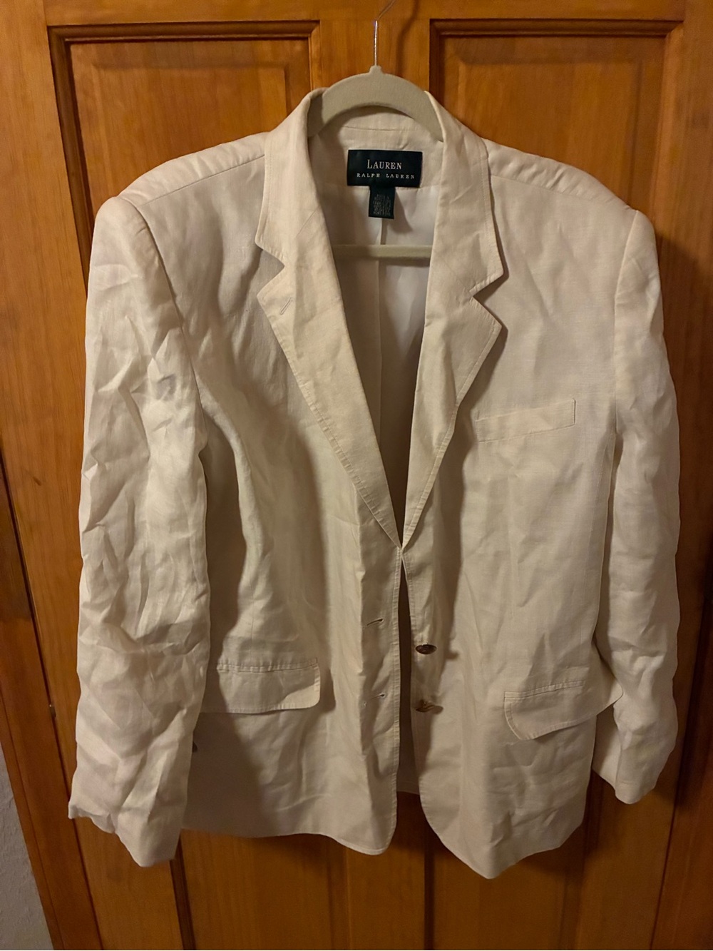 Lauren Ralph Lauren Cream Linen Blazer
